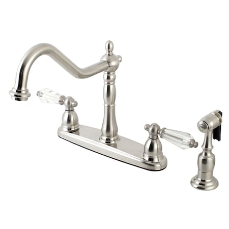 Kingston Brass Centerset Kitchen Faucet, Brushed Nickel KB1758WLLBS